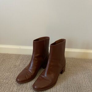 Dolce Vita Brown Faux Leather Ankle Boots